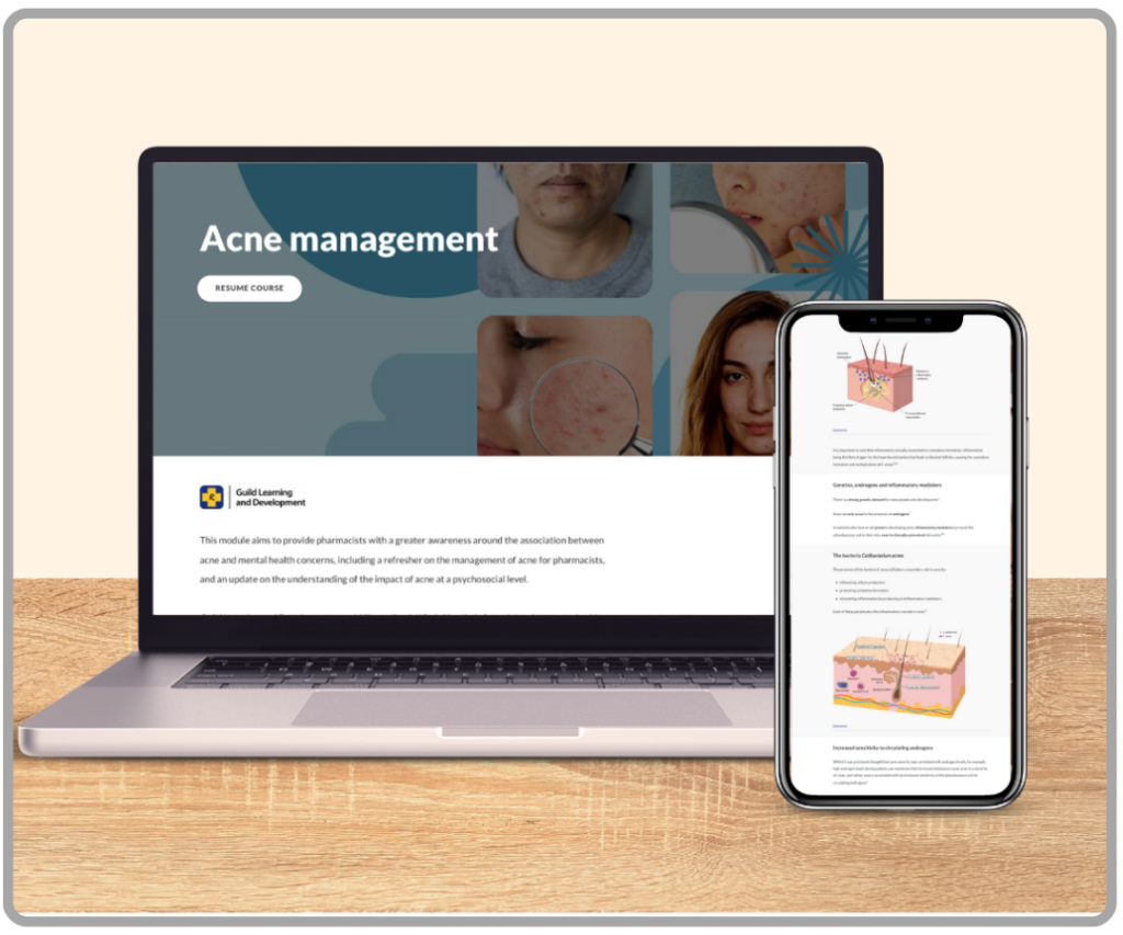 Acne management project mock-up